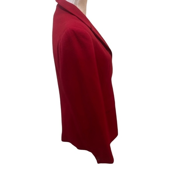 Vintage Norton McNaughton red 100% wool blazer jacket lined notched collar 10p - Picture 9 of 16